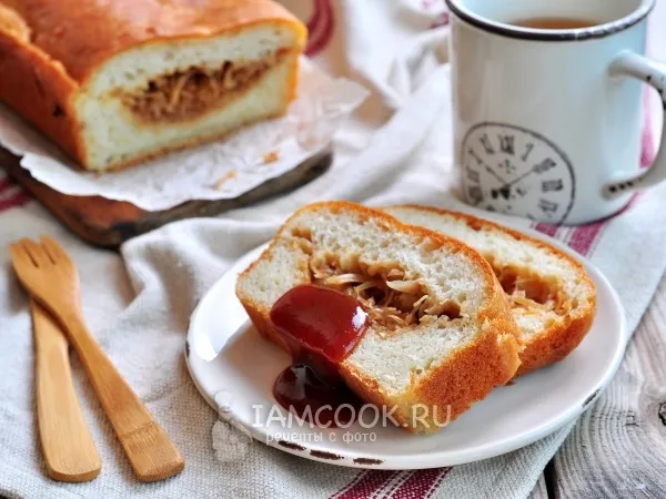 Фото блюда: Постный заливной пирог с капустой