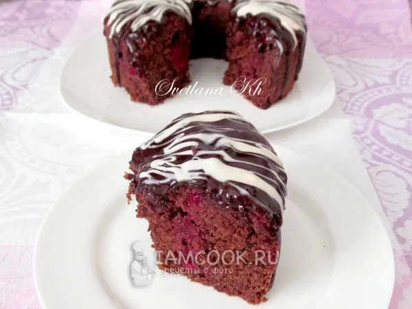 Фото блюда: Шоколадно-вишневый кекс
