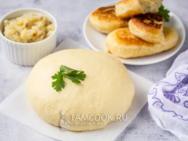 Фото блюда: Тесто с разрыхлителем для пирожков (жареных)