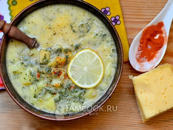 Фото блюда: Суп из замороженного шпината