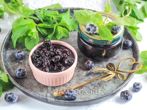 Фото блюда: Варенье из голубики на зиму (пятиминутка)