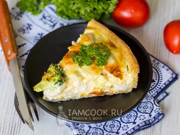 Фото блюда: Киш с рыбой и брокколи
