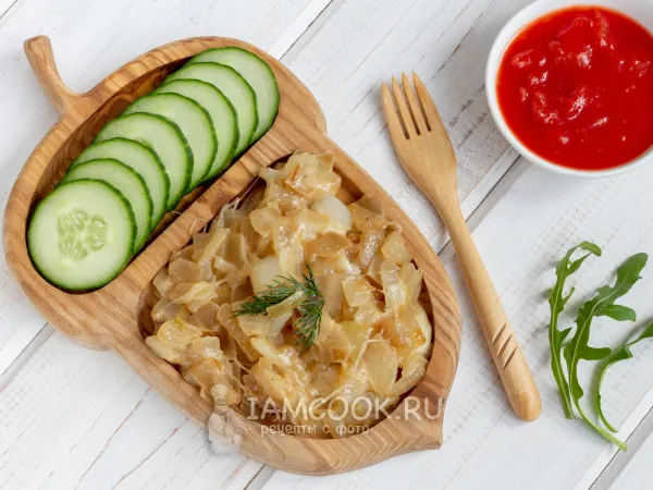 Фото блюда: Жареный лук с сыром