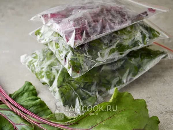 Фото блюда: Заморозка свекольной ботвы на зиму