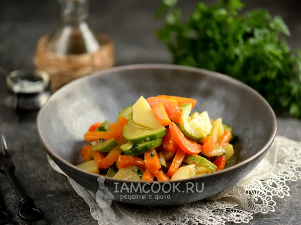 Фото блюда: Рагу из кабачков, тыквы и картофеля