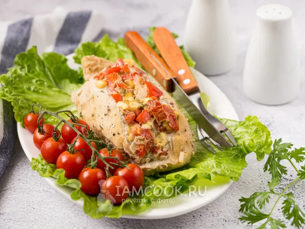 Фото блюда: Куриные кармашки с начинкой в духовке