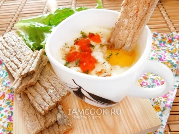 Фото блюда: Яйца-кокот с красной икрой