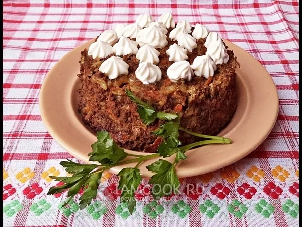 Фото блюда: Печёночный пирог