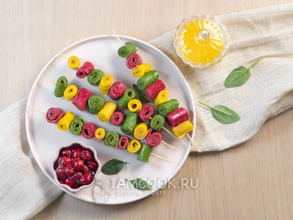 Фото блюда: Разноцветные блины