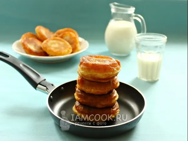 Фото блюда: Пышные оладьи на воде без дрожжей