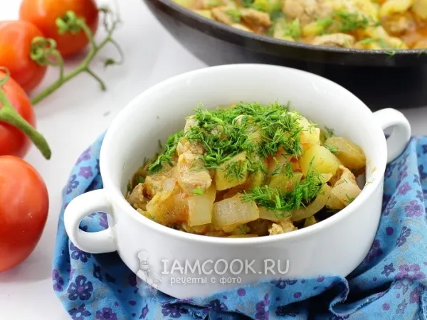 Фото блюда: Рагу из кабачков с мясом