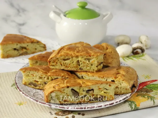 Фото блюда: Шарлотка с грибами