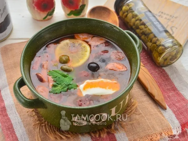 Фото блюда: Классическая солянка с каперсами