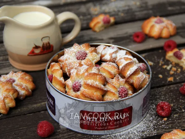 Фото блюда: Творожное печенье с малиной