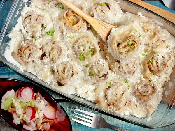 Фото блюда: Пельмени ленивые из лаваша