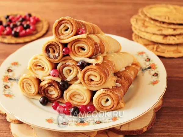 Фото блюда: Тонкие блины на молоке и воде