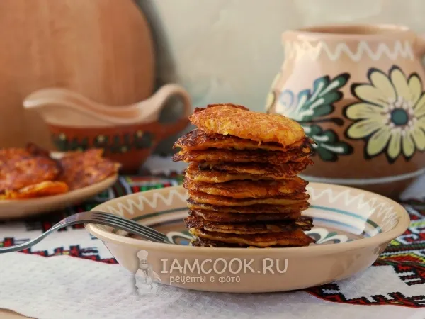 Фото блюда: Морковные оладьи с манкой