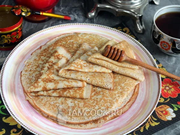 Фото блюда: Блины на меду (дрожжевые)