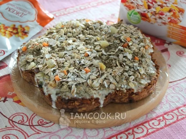Фото блюда: Запеканка «Геркулесовый торт»