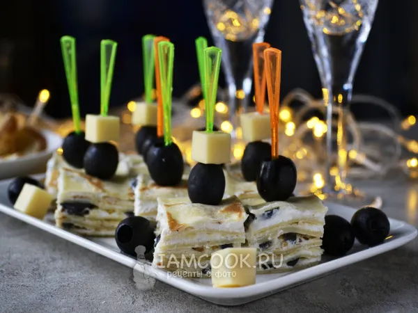 Фото блюда: Канапе из блинов