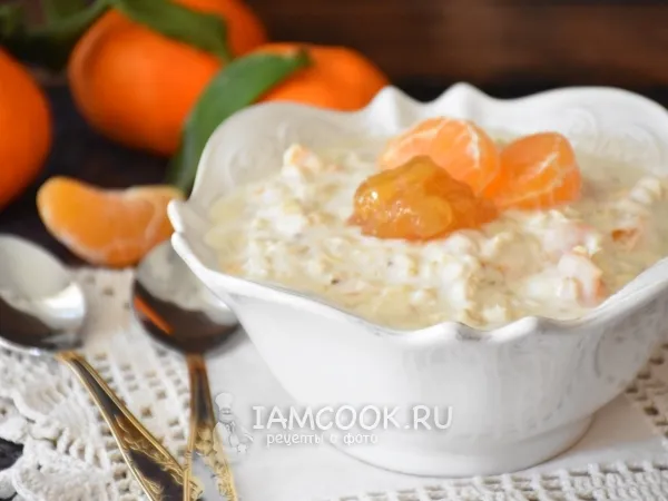Фото блюда: Ленивая овсяная каша с апельсиновым джемом