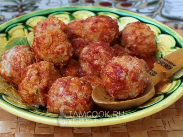 Фото блюда: Тефтели в мультиварке, в томатном соусе с розмарином
