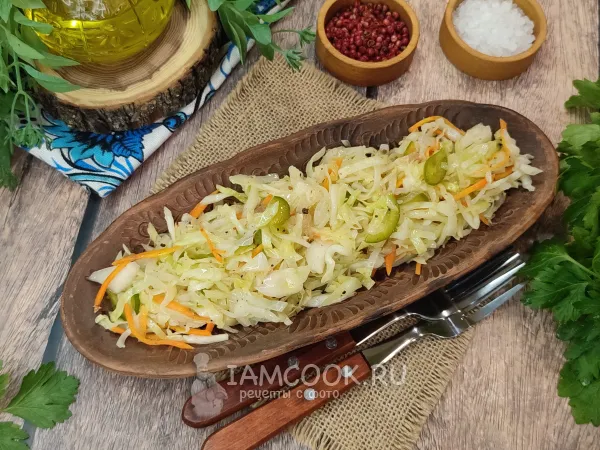 Фото блюда: Охотничий салат с капустой