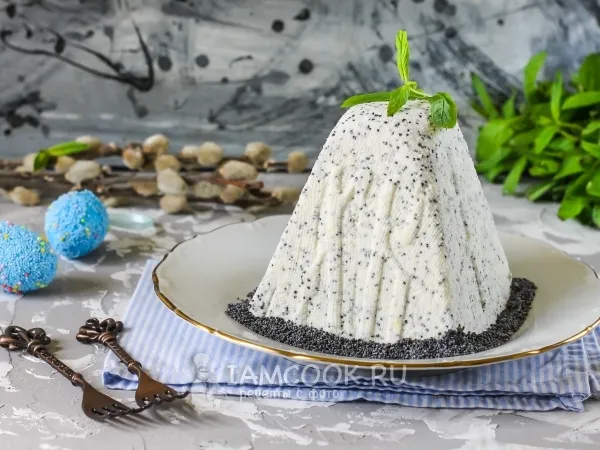 Фото блюда: Творожная Пасха с маком
