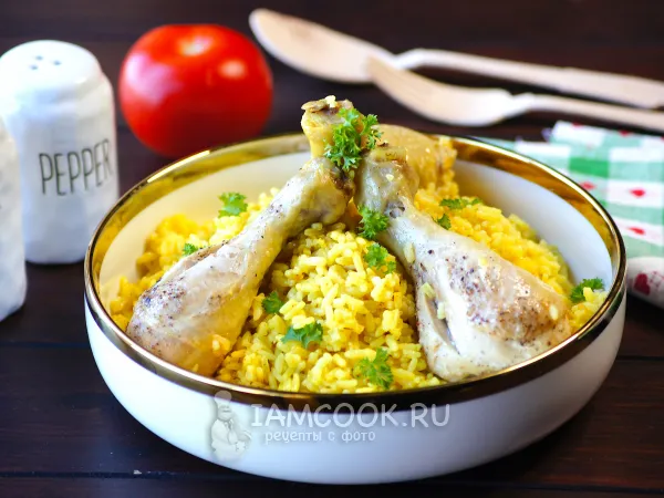 Фото блюда: Курица карри в мультиварке с рисом