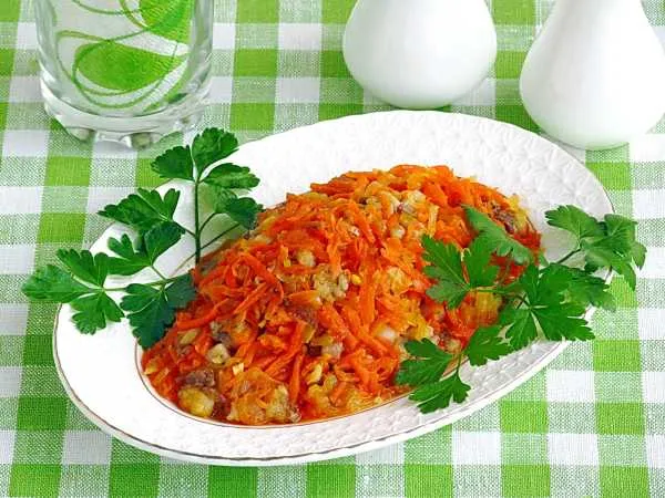 Фото блюда: Закуска из сельди с овощами