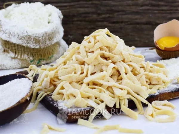 Фото блюда: Лапша домашняя на яйцах