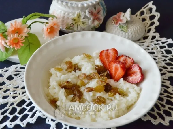 Фото блюда: Рисовая каша с изюмом