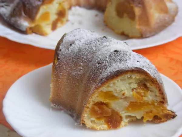 Фото блюда: Творожный пирог с курагой