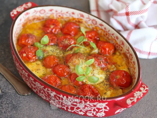 Фото блюда: Помидоры, запеченные с сыром и чесноком