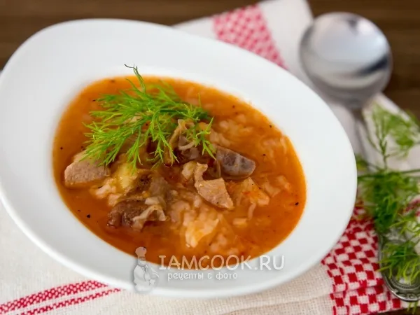 Фото блюда: Капустняк с рисом и копченой индейкой