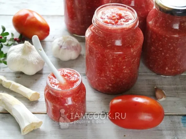 Фото блюда: Горлодер с хреном, чесноком и острым перцем (без уксуса)