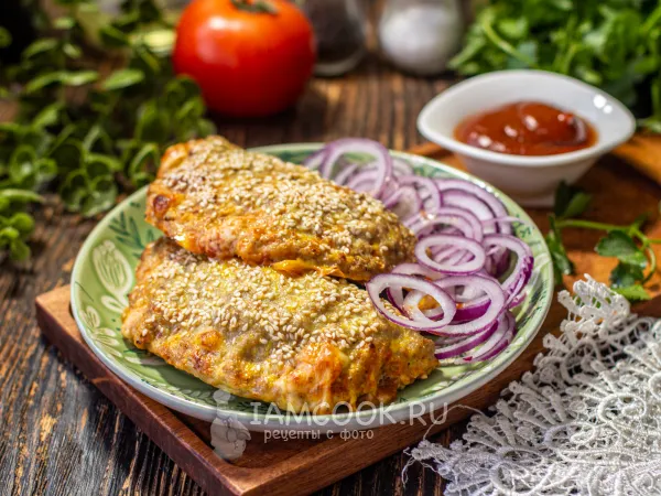 Фото блюда: Чебуреки из куриного фарша в духовке