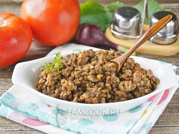 Фото блюда: Чечевица с фаршем