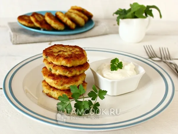 Фото блюда: Капустные оладьи с манкой