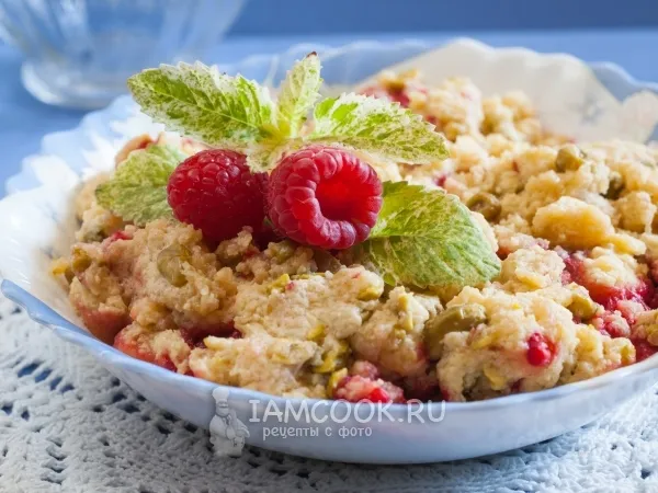 Фото блюда: Кекс в микроволновке в тарелке