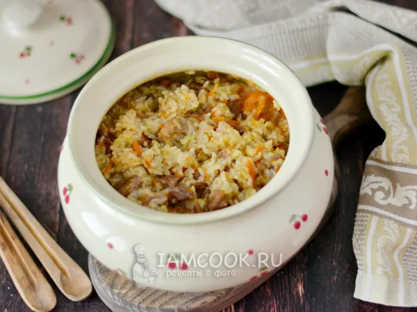 Фото блюда: Рис с тушенкой в духовке