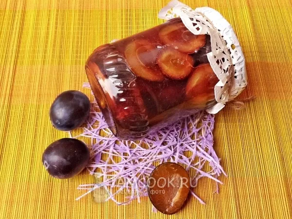 Фото блюда: Сливы в сиропе на зиму