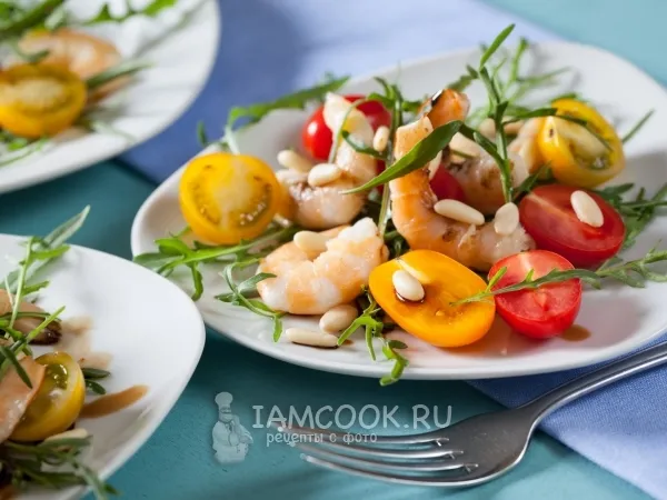Фото блюда: Салат с руколой и креветками