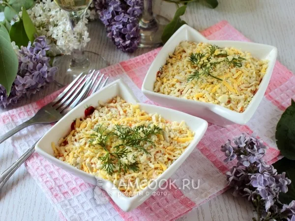 Фото блюда: Салат «Мимоза» с яблоком