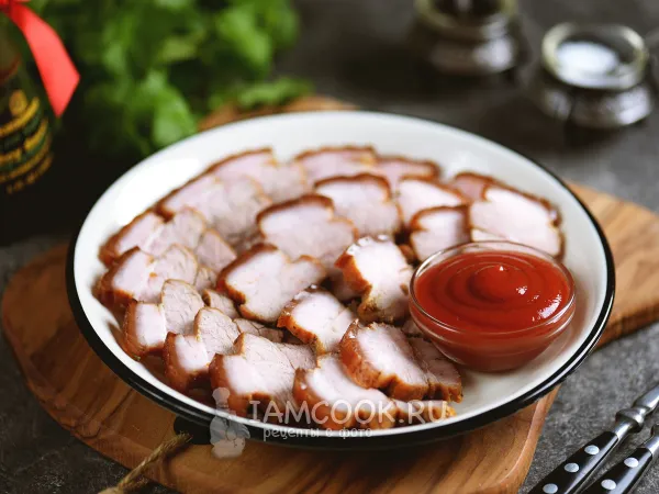 Фото блюда: Свиная грудинка в соевом соусе (тушеная)