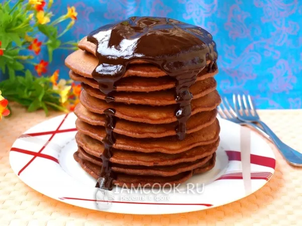 Фото блюда: Панкейки с шоколадом