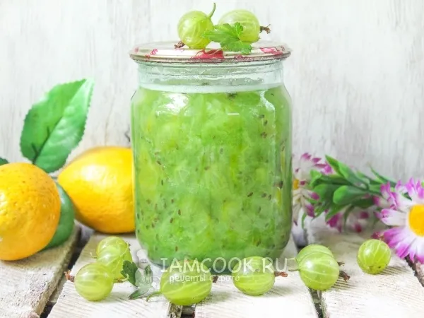 Фото блюда: Варенье из крыжовника изумрудное (с красителем)