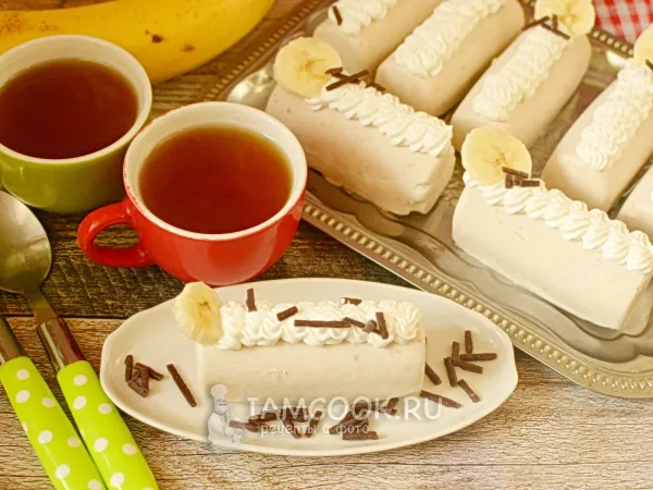 Фото блюда: Муссовые пирожные с бананом