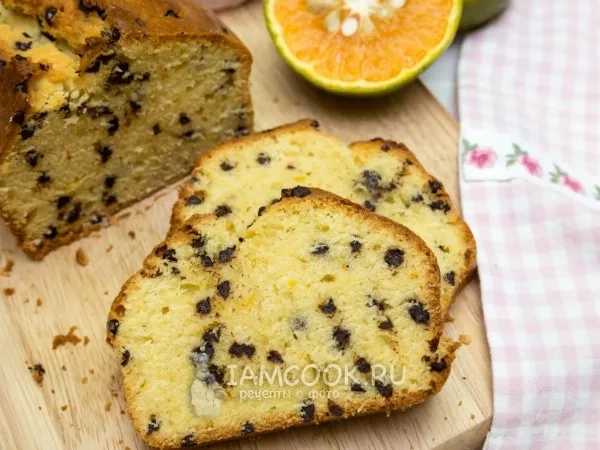 Фото блюда: Цитрусовый кекс с шоколадом