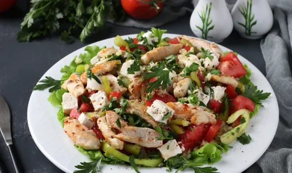 Фото блюда: Салат с булгуром и курицей